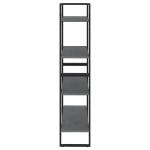 vidaXL Bibliotecă cu 4 rafturi, gri, 80x30x140 cm, lemn masiv de pin vidaXL Bibliotecă cu 4 rafturi, gri, 80x30x140 cm, lemn masiv de pin