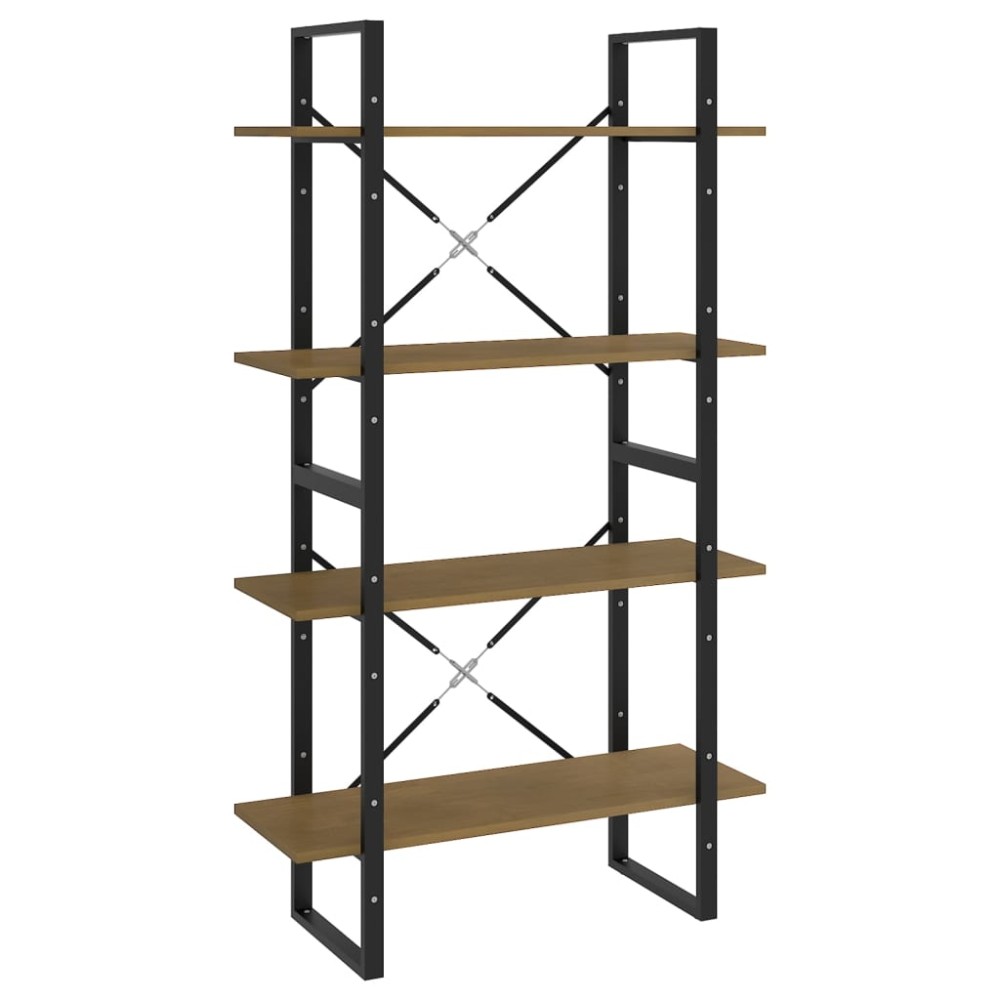 vidaXL Bibliotecă cu 4 rafturi, 80x30x140 cm, lemn masiv de pin