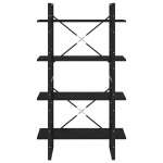 vidaXL Bibliotecă cu 4 rafturi, negru, 80x30x140 cm, lemn masiv de pin vidaXL Bibliotecă cu 4 rafturi, negru, 80x30x140 cm, lemn masiv de pin