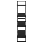 vidaXL Bibliotecă cu 4 rafturi, negru, 80x30x140 cm, lemn masiv de pin vidaXL Bibliotecă cu 4 rafturi, negru, 80x30x140 cm, lemn masiv de pin
