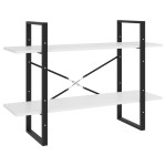 vidaXL Bibliotecă cu 2 rafturi, alb, 100x30x70 cm, PAL vidaXL Bibliotecă cu 2 rafturi, alb, 100x30x70 cm, PAL