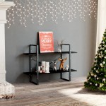 vidaXL Bibliotecă cu 2 rafturi, negru, 100x30x70 cm, PAL vidaXL Bibliotecă cu 2 rafturi, negru, 100x30x70 cm, PAL