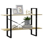 vidaXL Bibliotecă cu 2 rafturi, stejar sonoma, 100x30x70 cm, PAL vidaXL Bibliotecă cu 2 rafturi, stejar sonoma, 100x30x70 cm, PAL