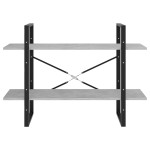 vidaXL Bibliotecă cu 2 rafturi, gri beton, 100x30x70 cm, PAL vidaXL Bibliotecă cu 2 rafturi, gri beton, 100x30x70 cm, PAL