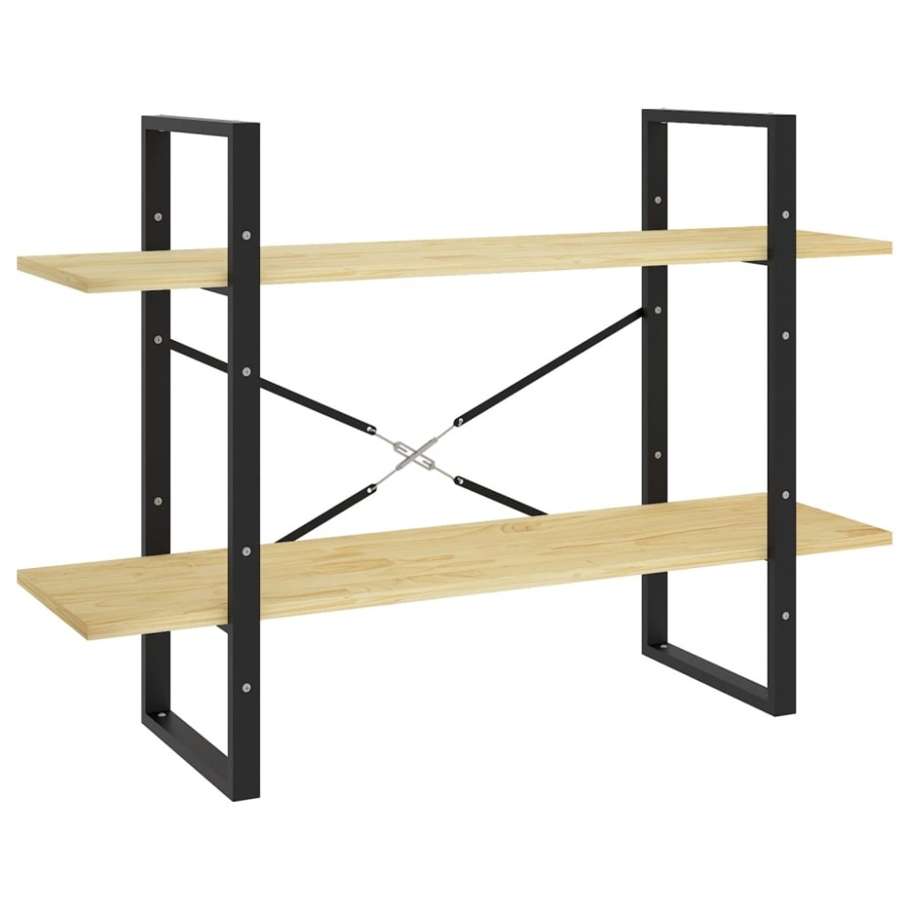 vidaXL Bibliotecă cu 2 rafturi, 100x30x70 cm, lemn masiv de pin