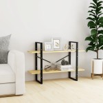 vidaXL Bibliotecă cu 2 rafturi, 100x30x70 cm, lemn masiv de pin vidaXL Bibliotecă cu 2 rafturi, 100x30x70 cm, lemn masiv de pin