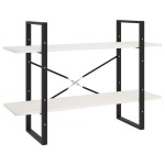 vidaXL Bibliotecă cu 2 rafturi, alb, 100x30x70 cm, lemn masiv de pin vidaXL Bibliotecă cu 2 rafturi, alb, 100x30x70 cm, lemn masiv de pin