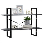 vidaXL Bibliotecă cu 2 rafturi, gri, 100x30x70 cm, lemn masiv de pin vidaXL Bibliotecă cu 2 rafturi, gri, 100x30x70 cm, lemn masiv de pin