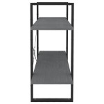 vidaXL Bibliotecă cu 2 rafturi, gri, 100x30x70 cm, lemn masiv de pin vidaXL Bibliotecă cu 2 rafturi, gri, 100x30x70 cm, lemn masiv de pin