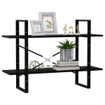 vidaXL Bibliotecă cu 2 rafturi, 100x30x70 cm, negru, lemn masiv de pin vidaXL Bibliotecă cu 2 rafturi, 100x30x70 cm, negru, lemn masiv de pin