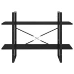 vidaXL Bibliotecă cu 2 rafturi, 100x30x70 cm, negru, lemn masiv de pin vidaXL Bibliotecă cu 2 rafturi, 100x30x70 cm, negru, lemn masiv de pin