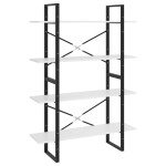 vidaXL Bibliotecă cu 4 rafturi, alb, 100x30x140 cm, PAL vidaXL Bibliotecă cu 4 rafturi, alb, 100x30x140 cm, PAL