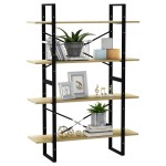 vidaXL Dulap cu 4 rafturi, stejar sonoma, 100x30x140 cm PAL vidaXL Dulap cu 4 rafturi, stejar sonoma, 100x30x140 cm PAL