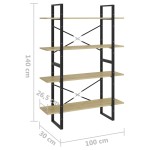 vidaXL Dulap cu 4 rafturi, stejar sonoma, 100x30x140 cm PAL vidaXL Dulap cu 4 rafturi, stejar sonoma, 100x30x140 cm PAL