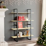 vidaXL Bibliotecă cu 4 rafturi, 100x30x140 cm, lemn masiv de pin vidaXL Bibliotecă cu 4 rafturi, 100x30x140 cm, lemn masiv de pin