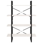 vidaXL Bibliotecă cu 4 rafturi, alb, 100x30x140 cm, lemn masiv de pin vidaXL Bibliotecă cu 4 rafturi, alb, 100x30x140 cm, lemn masiv de pin