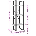 vidaXL Bibliotecă cu 3 rafturi, alb, 40x30x105 cm, PAL vidaXL Bibliotecă cu 3 rafturi, alb, 40x30x105 cm, PAL