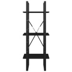 vidaXL Bibliotecă cu 3 rafturi, negru, 40x30x105 cm, PAL vidaXL Bibliotecă cu 3 rafturi, negru, 40x30x105 cm, PAL