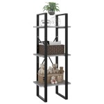 vidaXL Bibliotecă cu 3 rafturi, gri beton, 40x30x105 cm, PAL vidaXL Bibliotecă cu 3 rafturi, gri beton, 40x30x105 cm, PAL