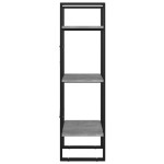 vidaXL Bibliotecă cu 3 rafturi, gri beton, 40x30x105 cm, PAL vidaXL Bibliotecă cu 3 rafturi, gri beton, 40x30x105 cm, PAL