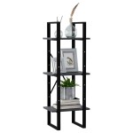 vidaXL Bibliotecă cu 3 rafturi, gri, 40x30x105 cm, lemn masiv de pin vidaXL Bibliotecă cu 3 rafturi, gri, 40x30x105 cm, lemn masiv de pin