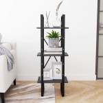 vidaXL Bibliotecă cu 3 rafturi, gri, 40x30x105 cm, lemn masiv de pin vidaXL Bibliotecă cu 3 rafturi, gri, 40x30x105 cm, lemn masiv de pin