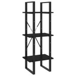 vidaXL Bibliotecă cu 3 rafturi, negru, 40x30x105 cm, lemn masiv de pin vidaXL Bibliotecă cu 3 rafturi, negru, 40x30x105 cm, lemn masiv de pin