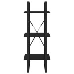 vidaXL Bibliotecă cu 3 rafturi, negru, 40x30x105 cm, lemn masiv de pin vidaXL Bibliotecă cu 3 rafturi, negru, 40x30x105 cm, lemn masiv de pin