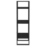 vidaXL Bibliotecă cu 3 rafturi, negru, 40x30x105 cm, lemn masiv de pin vidaXL Bibliotecă cu 3 rafturi, negru, 40x30x105 cm, lemn masiv de pin