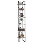 vidaXL Bibliotecă cu 6 rafturi, alb, 40x30x210 cm, PAL