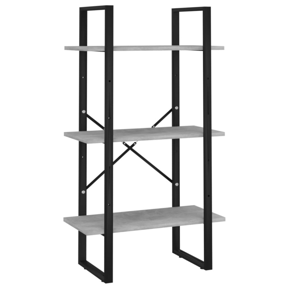 vidaXL Raft de depozitare, gri beton, 60x30x105 cm, PAL
