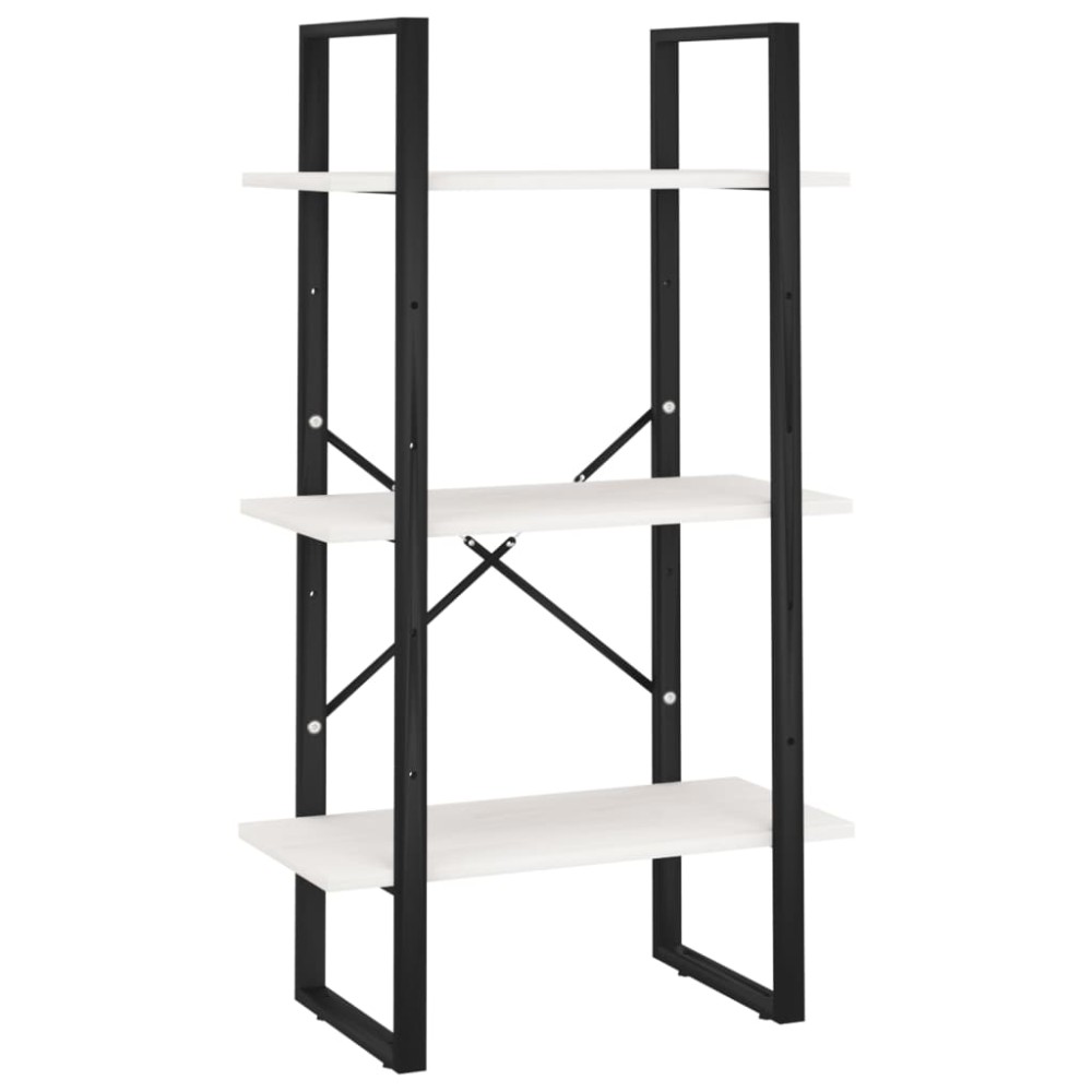 vidaXL Raft de depozitare, alb, 60x30x105 cm, lemn masiv de pin
