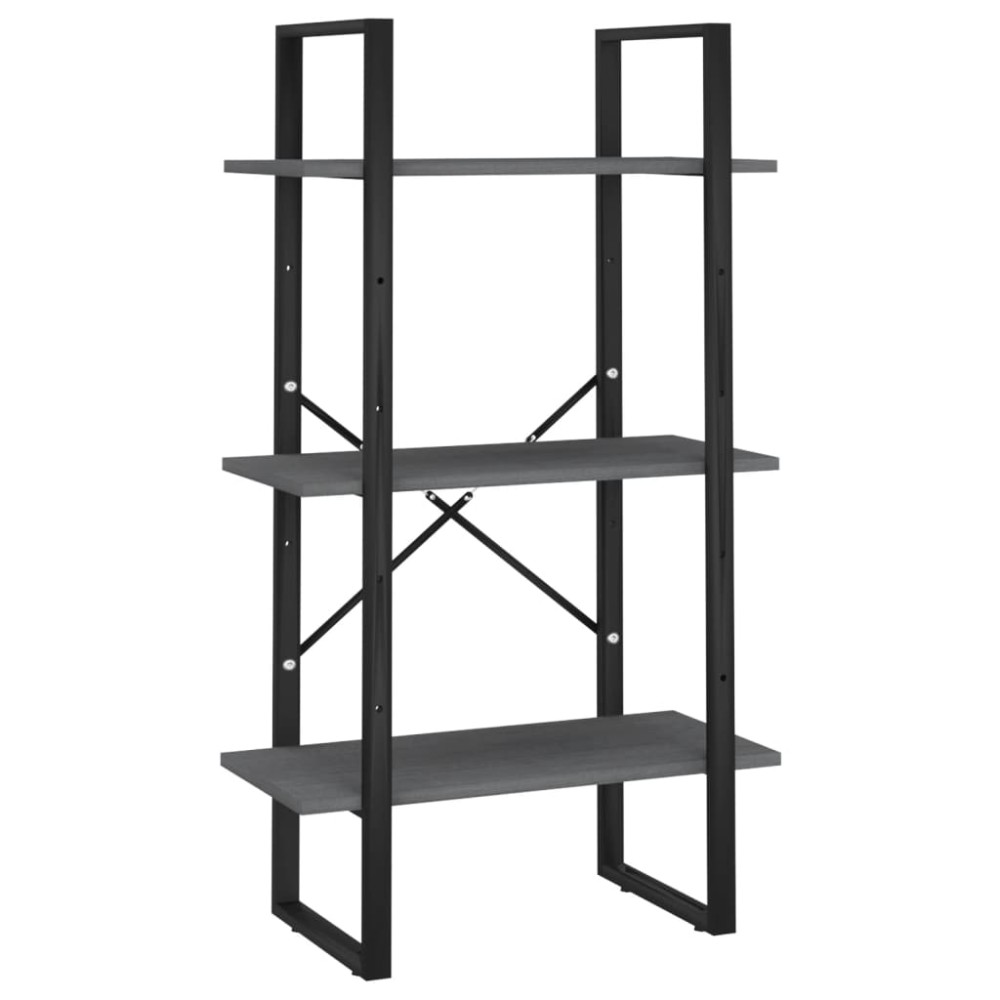 vidaXL Raft de depozitare, gri, 60x30x105 cm, lemn masiv de pin