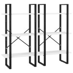 vidaXL Raft de depozitare, alb, 60x30x210 cm, lemn compozit vidaXL Raft de depozitare, alb, 60x30x210 cm, lemn compozit