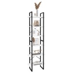 vidaXL Raft de depozitare, alb, 60x30x210 cm, lemn compozit vidaXL Raft de depozitare, alb, 60x30x210 cm, lemn compozit