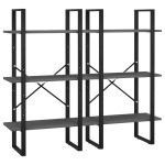 vidaXL Raft de depozitare, gri, 60x30x210 cm, lemn compozit vidaXL Raft de depozitare, gri, 60x30x210 cm, lemn compozit