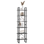 vidaXL Raft de depozitare, gri, 60x30x210 cm, lemn compozit vidaXL Raft de depozitare, gri, 60x30x210 cm, lemn compozit