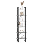 vidaXL Raft de depozitare, gri beton, 60x30x210 cm, lemn compozit vidaXL Raft de depozitare, gri beton, 60x30x210 cm, lemn compozit