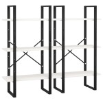 vidaXL Raft de depozitare, alb, 60x30x210 cm, lemn masiv de pin vidaXL Raft de depozitare, alb, 60x30x210 cm, lemn masiv de pin