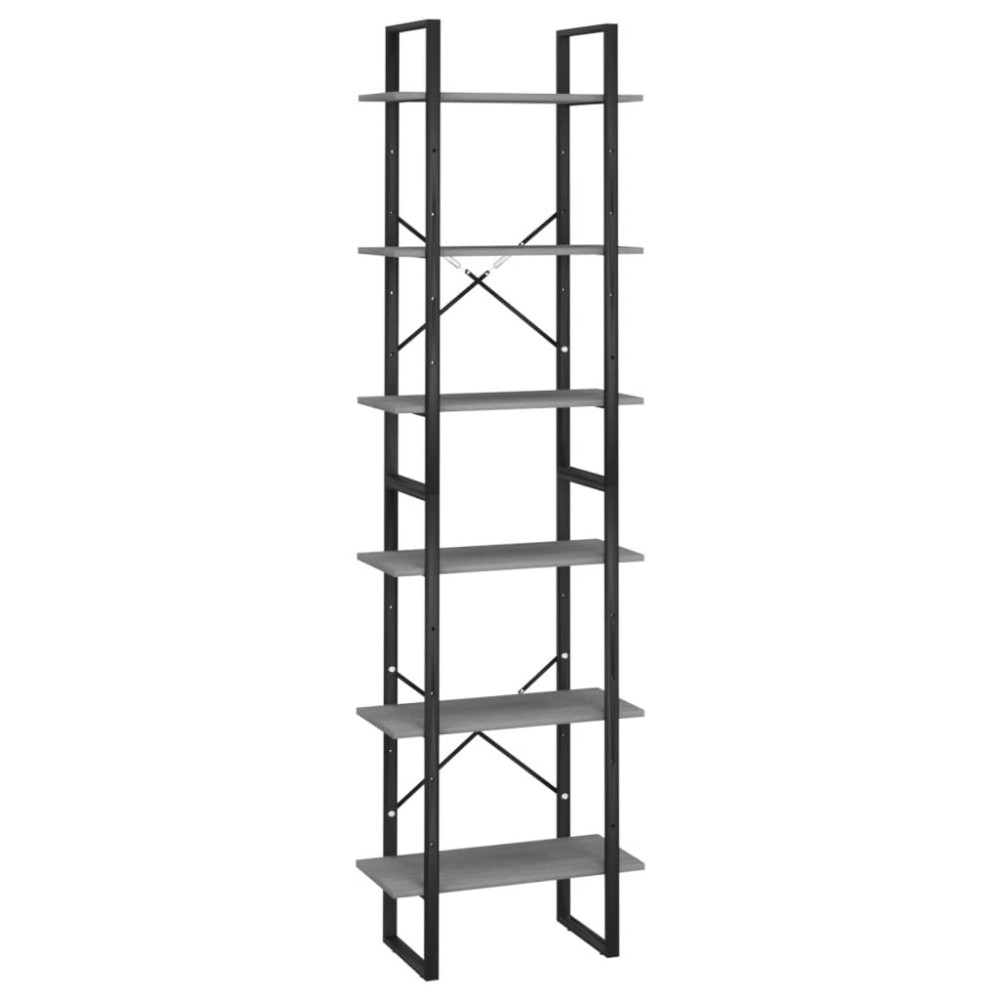vidaXL Raft de depozitare, gri, 60x30x210 cm, lemn masiv de pin