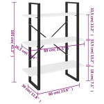 vidaXL Bibliotecă, alb, 80x30x105 cm, PAL vidaXL Bibliotecă, alb, 80x30x105 cm, PAL