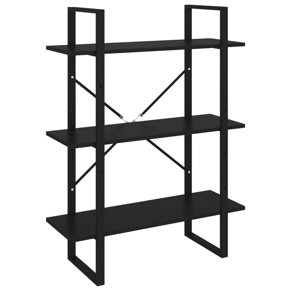 vidaXL Bibliotecă, negru, 80x30x105 cm, PAL