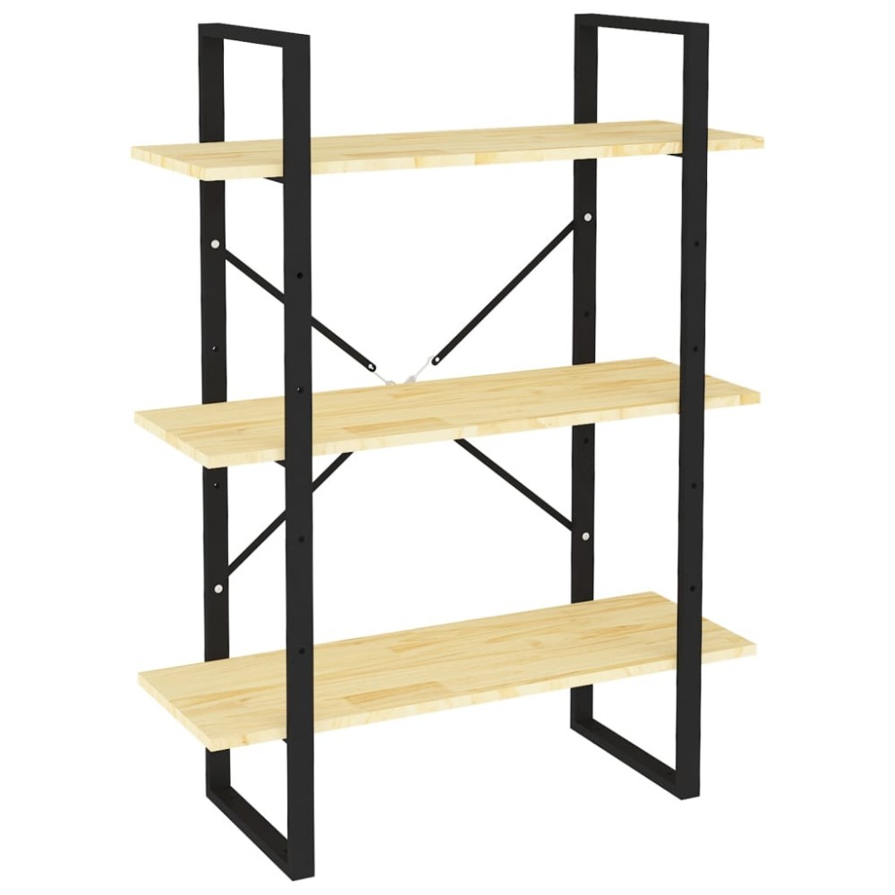 vidaXL Bibliotecă cu 3 rafturi, 80x30x105 cm, lemn masiv de pin