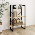 vidaXL Bibliotecă cu 3 rafturi, 80x30x105 cm, lemn masiv de pin vidaXL Bibliotecă cu 3 rafturi, 80x30x105 cm, lemn masiv de pin