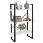 vidaXL Bibliotecă cu 3 rafturi, alb, 80x30x105 cm, lemn masiv de pin vidaXL Bibliotecă cu 3 rafturi, alb, 80x30x105 cm, lemn masiv de pin
