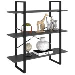 vidaXL Bibliotecă, gri, 100x30x105 cm, PAL vidaXL Bibliotecă, gri, 100x30x105 cm, PAL