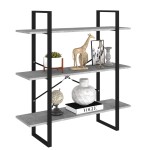 vidaXL Bibliotecă, gri beton, 100x30x105 cm, PAL vidaXL Bibliotecă, gri beton, 100x30x105 cm, PAL