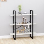 vidaXL Bibliotecă cu 3 rafturi, alb, 100x30x105 cm, lemn masiv de pin vidaXL Bibliotecă cu 3 rafturi, alb, 100x30x105 cm, lemn masiv de pin