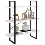 vidaXL Bibliotecă cu 3 rafturi, alb, 100x30x105 cm, lemn masiv de pin vidaXL Bibliotecă cu 3 rafturi, alb, 100x30x105 cm, lemn masiv de pin