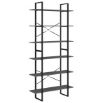 vidaXL Dulap înalt, gri, 100x30x210 cm, lemn masiv de pin vidaXL Dulap înalt, gri, 100x30x210 cm, lemn masiv de pin